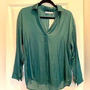 Lush Nordstrom brand green blouse size xs